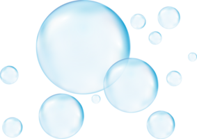 realistisch transparant 3d bubbels onderwater- . zeep bubbels vector illustratie png