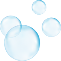 burbujas 3d transparentes realistas bajo el agua. ilustración de pompas de jabón png
