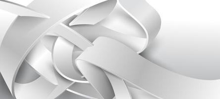 3D White Abstract Background vector