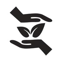 icon ecology glyph solid black vector