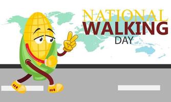 National Walking Day. First Wednesday of April. Holiday concept. Template for background, banner, card, poster vector