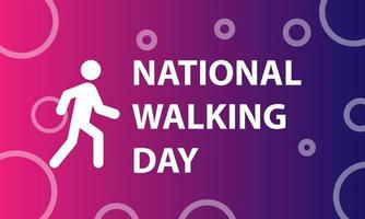 National Walking Day. First Wednesday of April. Holiday concept. Template for background, banner, card, poster vector