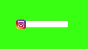 Animated Instagram Lower Third Banner Green Screen Free Video