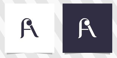 letter fa af logo design vector