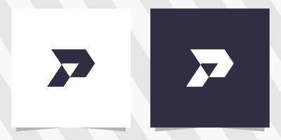 letter p logo design vector