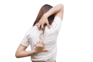 Asian woman having itchy skin png