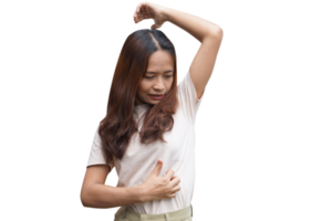 Asian woman having an itchy skin png
