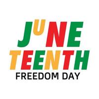 Juneteenth - Celebrate Freedom colorful vector typography design for print or use as poster, card, flyer or Banner