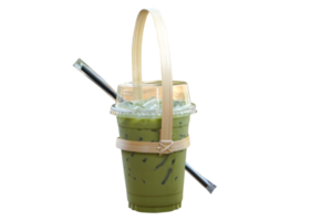 iced green tea in a glass png