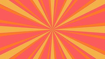 fondo de patrón de explosión de sol naranja abstracto para elemento de diseño gráfico moderno. dibujos animados de rayos brillantes con colores para el fondo de pantalla del banner del sitio web y la decoración de la tarjeta de póster vector