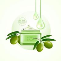 Olive beauty and cosmetic elegant illustration. vector