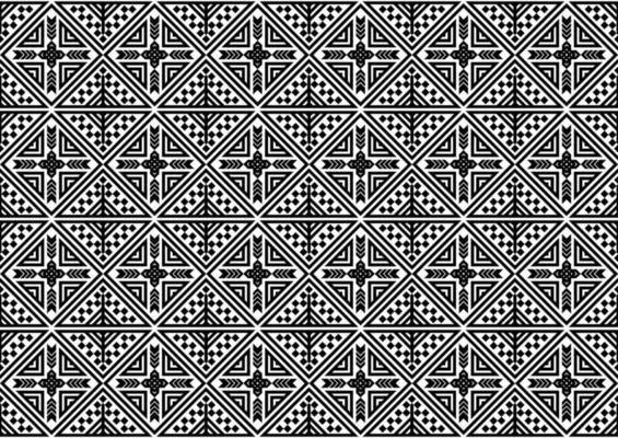 Pattern design with geometric shapes.