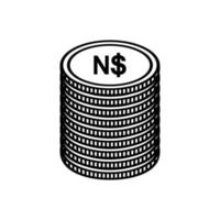 Namibia Currency Symbol, Namibian Dollar Icon, NAD Sign. Vector Illustration