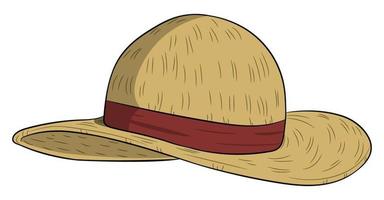 Straw Hat Head Dress Accessory vector