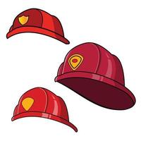 bombero sombrero bombero casco disfraz vector