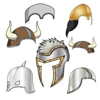 Warrior Hats Armor Knight Viking Accessories vector