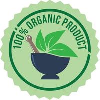 Logo Pure Organic Product Nature Element vector