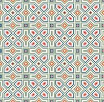 Abstract geoetric line seamless white pattern. Arabesque tile texture in asian decor style vector
