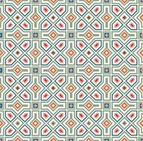 Abstract geoetric line seamless white pattern. Arabesque tile texture in asian decor style vector