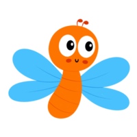 Cartoon dragonfly character icon. png