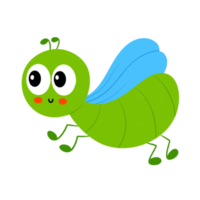 Cartoon dragonfly character icon. png