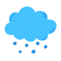 Snow cloud kawaii weather icon. png