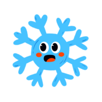Cute Snowflake character cartoon. png