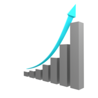 gráfico de negócios com seta png