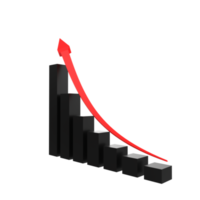 gráfico de negocios con flecha png