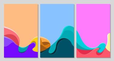 Vector Colorful Abstract Fluid and Liquid Background modern minimalist for Summer