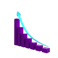 gráfico de negocios con flecha png