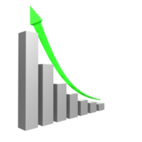 gráfico de negócios com seta png