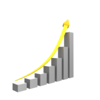 business chart with arrow png