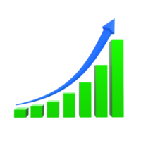 gráfico de negócios com seta png