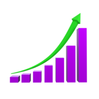 gráfico de negócios com seta png