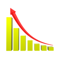 gráfico de negócios com seta png