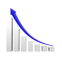 gráfico de negócios com seta png