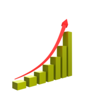 gráfico de negócios com seta png