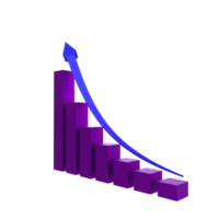 gráfico de negocios con flecha png