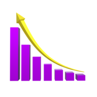 gráfico de negócios com seta png