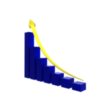 gráfico de negocios con flecha png