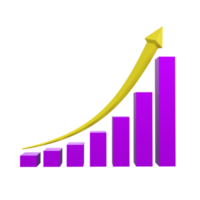 gráfico de negocios con flecha png