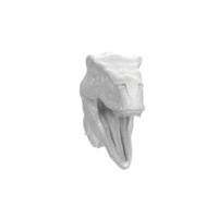 Raptor head isolated on transparent background png