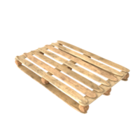 Wooden pallet isolated on transparent png