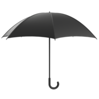 Black umbrella isolated on transparent background png
