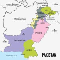 Pakistan Country Map vector