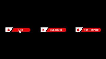 Like, Subscribe And Press The Bell icon loop Animation video transparent background with alpha channel.