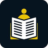 Book Reader Vector Icon Design