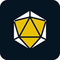 Dice D20 Vector Icon Design