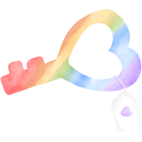 Happy pride month illustration, watercolor pride, pride decoration, rainbow png